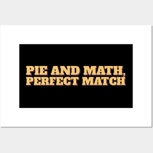 Pi Day Pie and Math Perfect Match Aesthetic Lettering Posters and Art